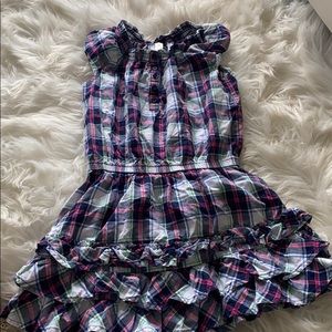 Girls plaid sleeveless dress
